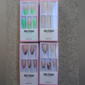 Press-On Nails Set - 4pk Bundle